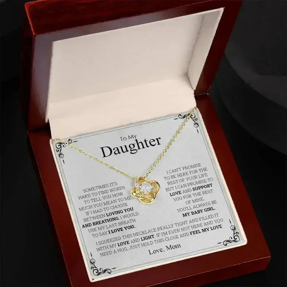 To My Daughter | I Love You - Love Knot Necklace - Femstylo