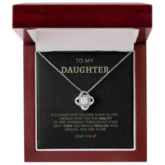 To My Daughter | I Love You - Love Knot Necklace - Femstylo