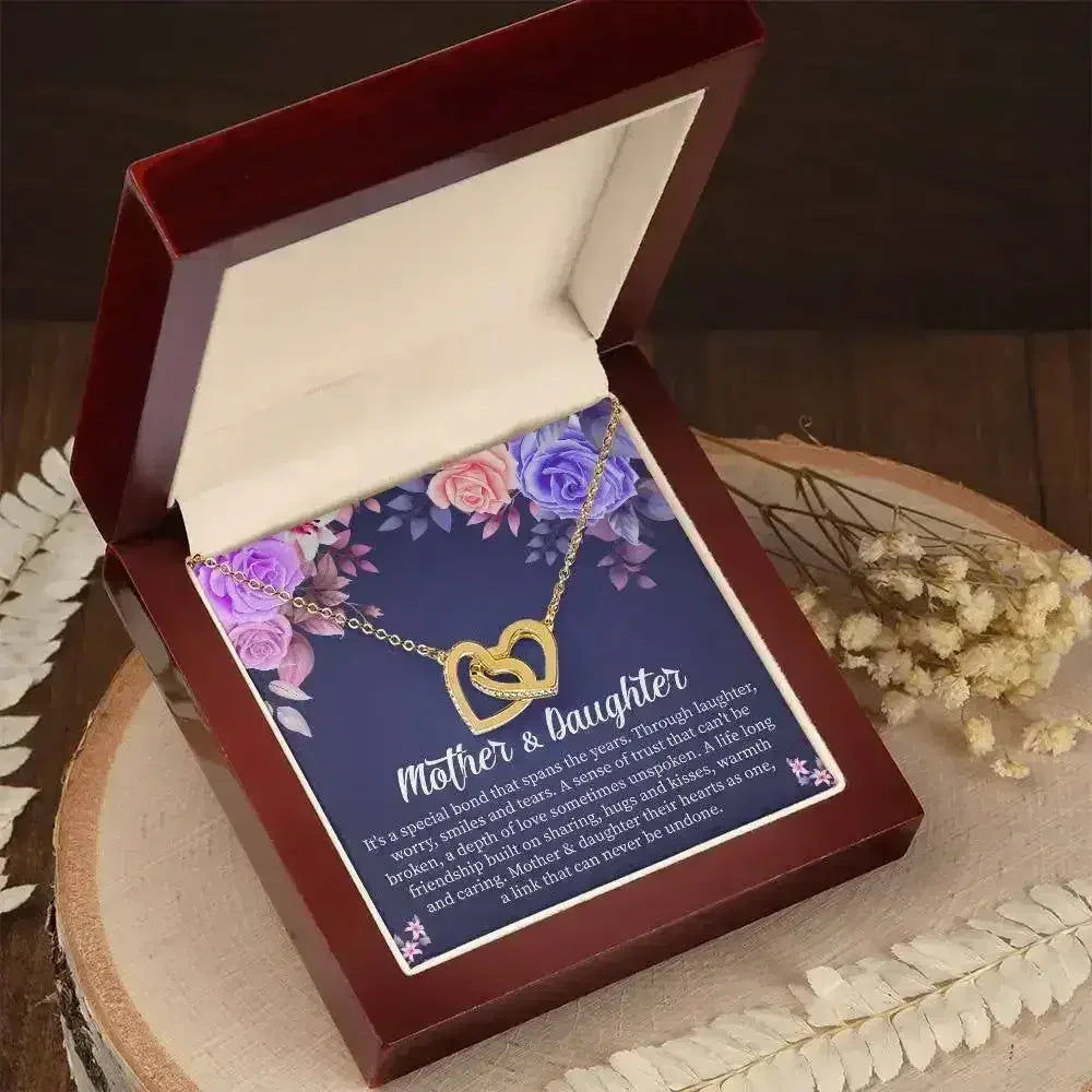 Mother Daughter / Necklace with Message Card and Gift Box - Femstylo