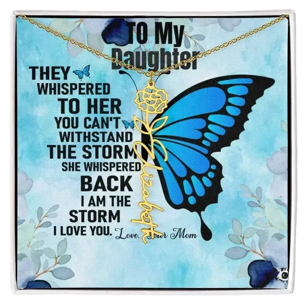 Gift From Mom to Daughter I I Love You - Birth Necklace - Femstylo