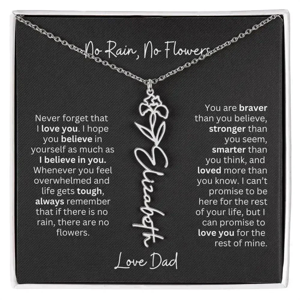 Beautiful Necklace Gift for Daughter From Dad - 'Never Forget That I Love You - Femstylo