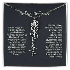 No Rain - No Flowers I Birth Necklace I Name Necklace - Femstylo
