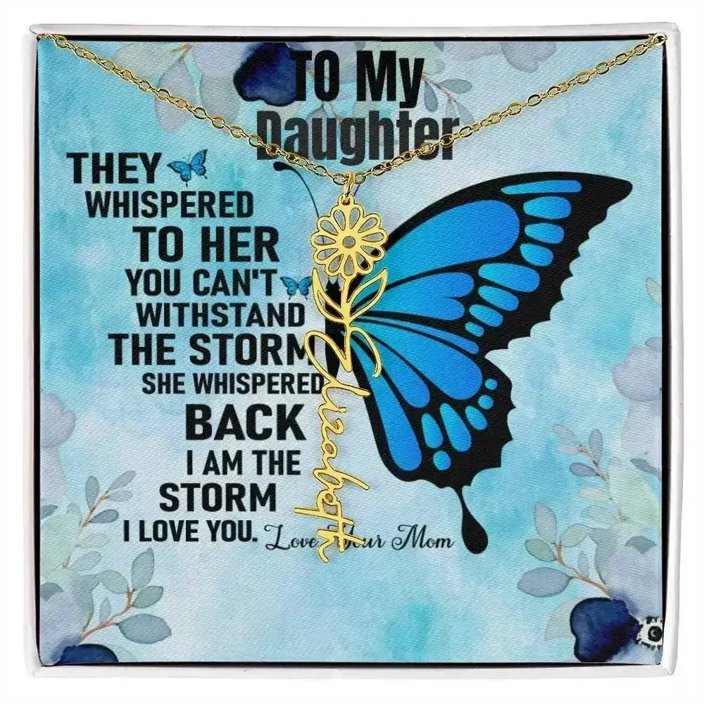 Gift From Mom to Daughter I I Love You - Birth Necklace - Femstylo
