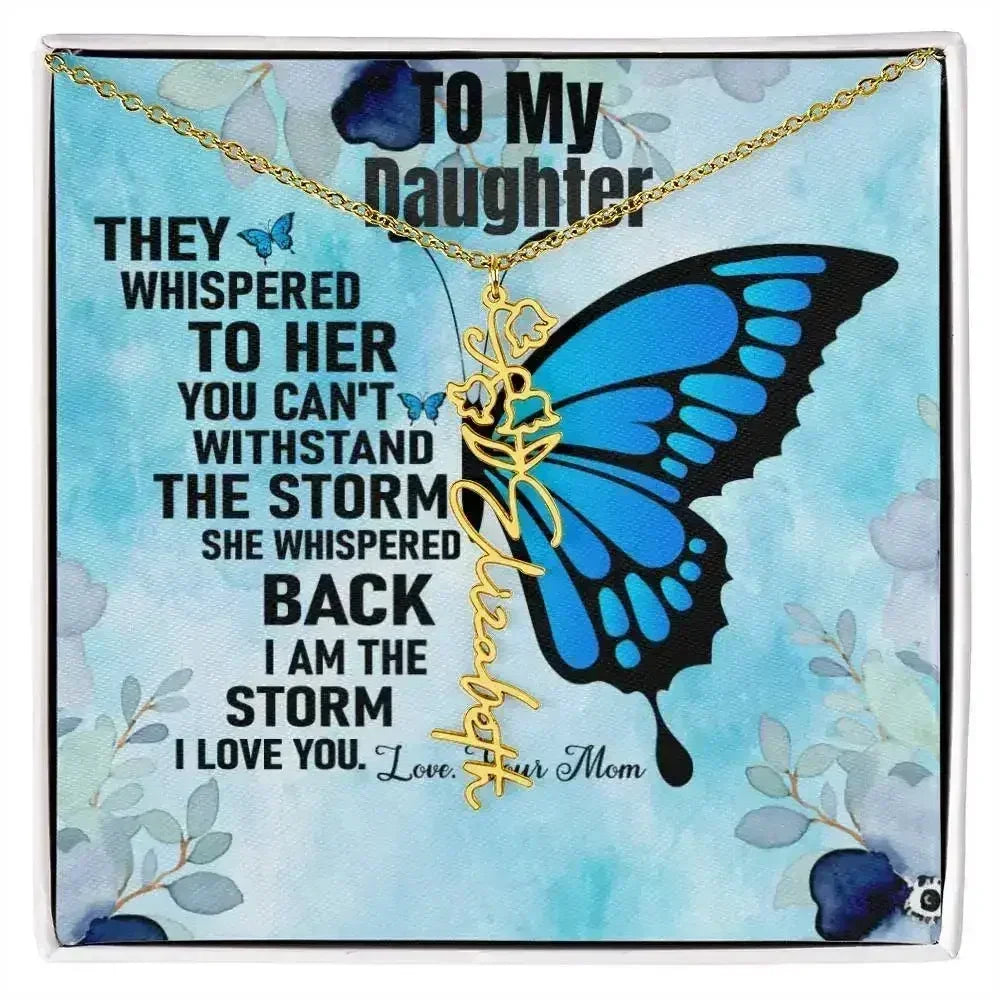 Gift From Mom to Daughter I I Love You - Birth Necklace - Femstylo