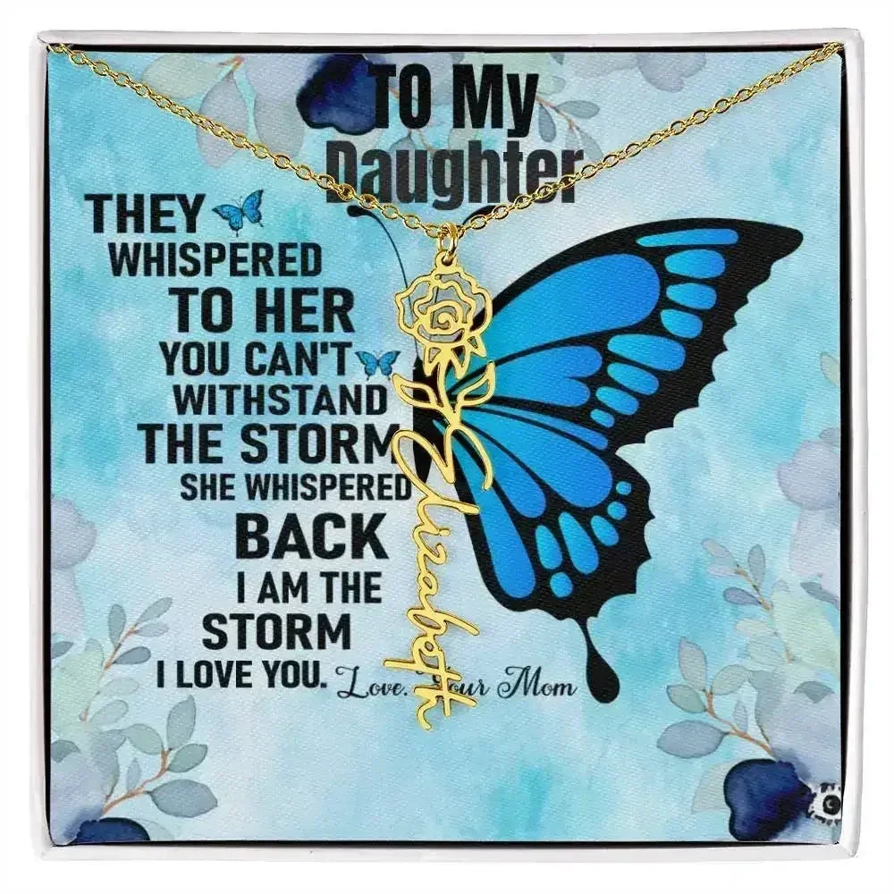 Gift From Mom to Daughter I I Love You - Birth Necklace - Femstylo