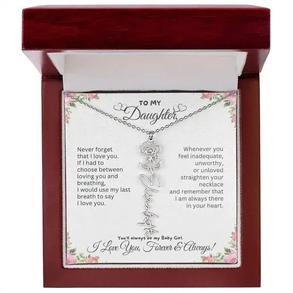 To My Daughter I Birthday Gift I Christmas Present I Birth Necklace I Name Necklace - Femstylo