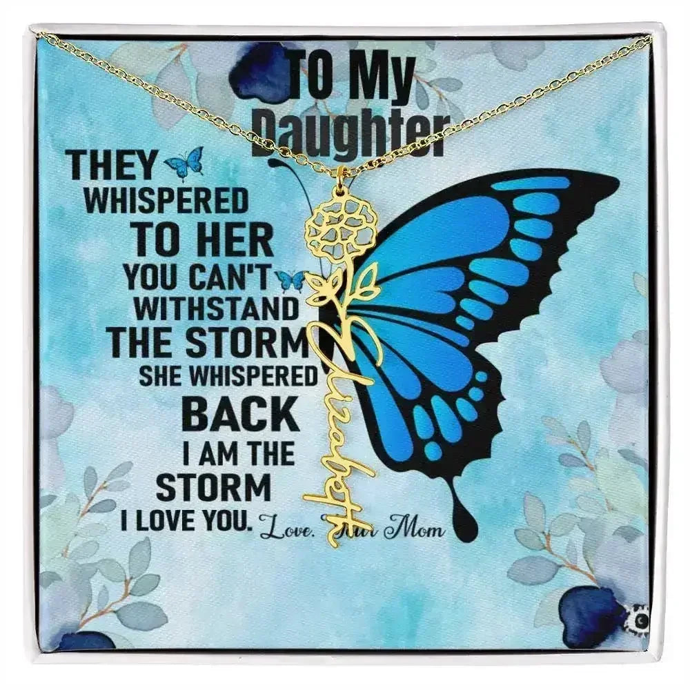 Gift From Mom to Daughter I I Love You - Birth Necklace - Femstylo