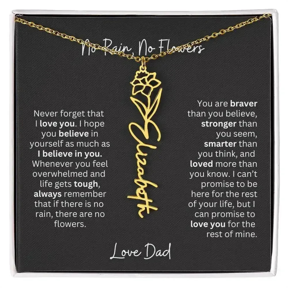 Beautiful Necklace Gift for Daughter From Dad - 'Never Forget That I Love You - Femstylo