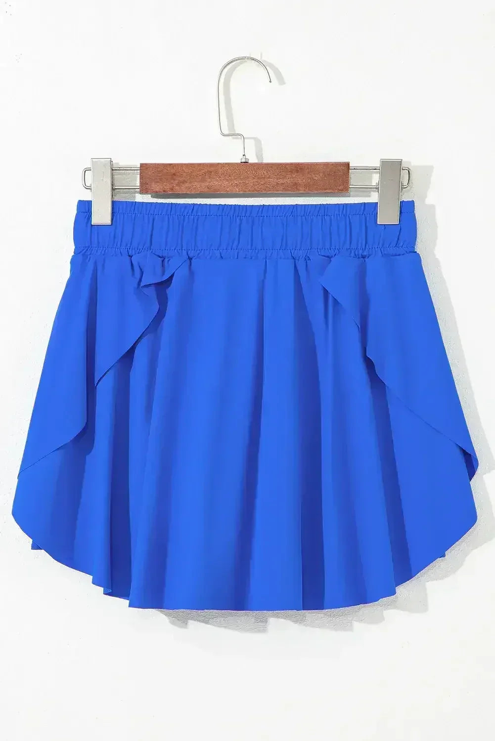 Light Green Drawstring High Waist Lined Tennis Skort - Femstylo