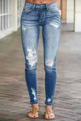 Fashion Destroyed Skinny Fit Women's Jeans - Femstylo
