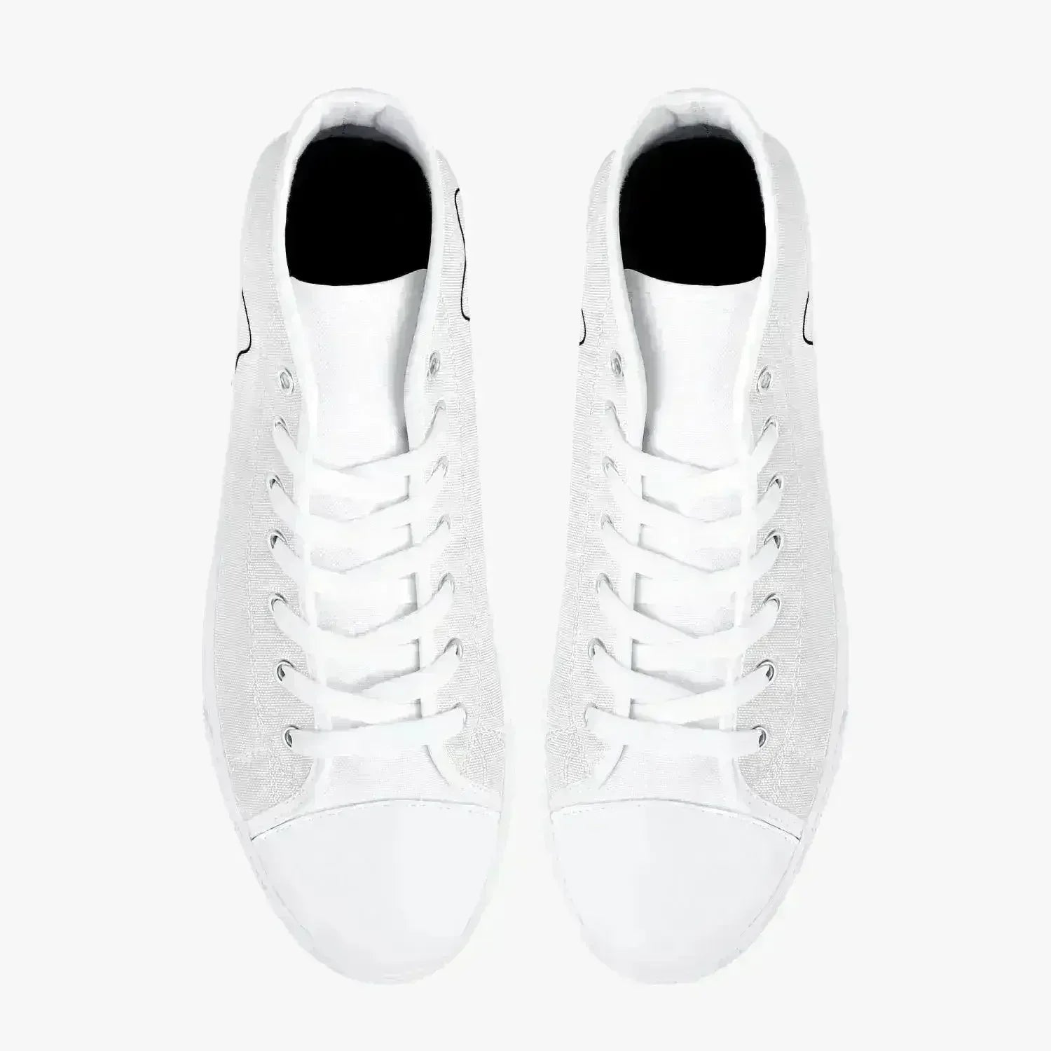Jacki Easlick Lux Egg Classic High-Top Canvas Sneakers - White/Black - Femstylo