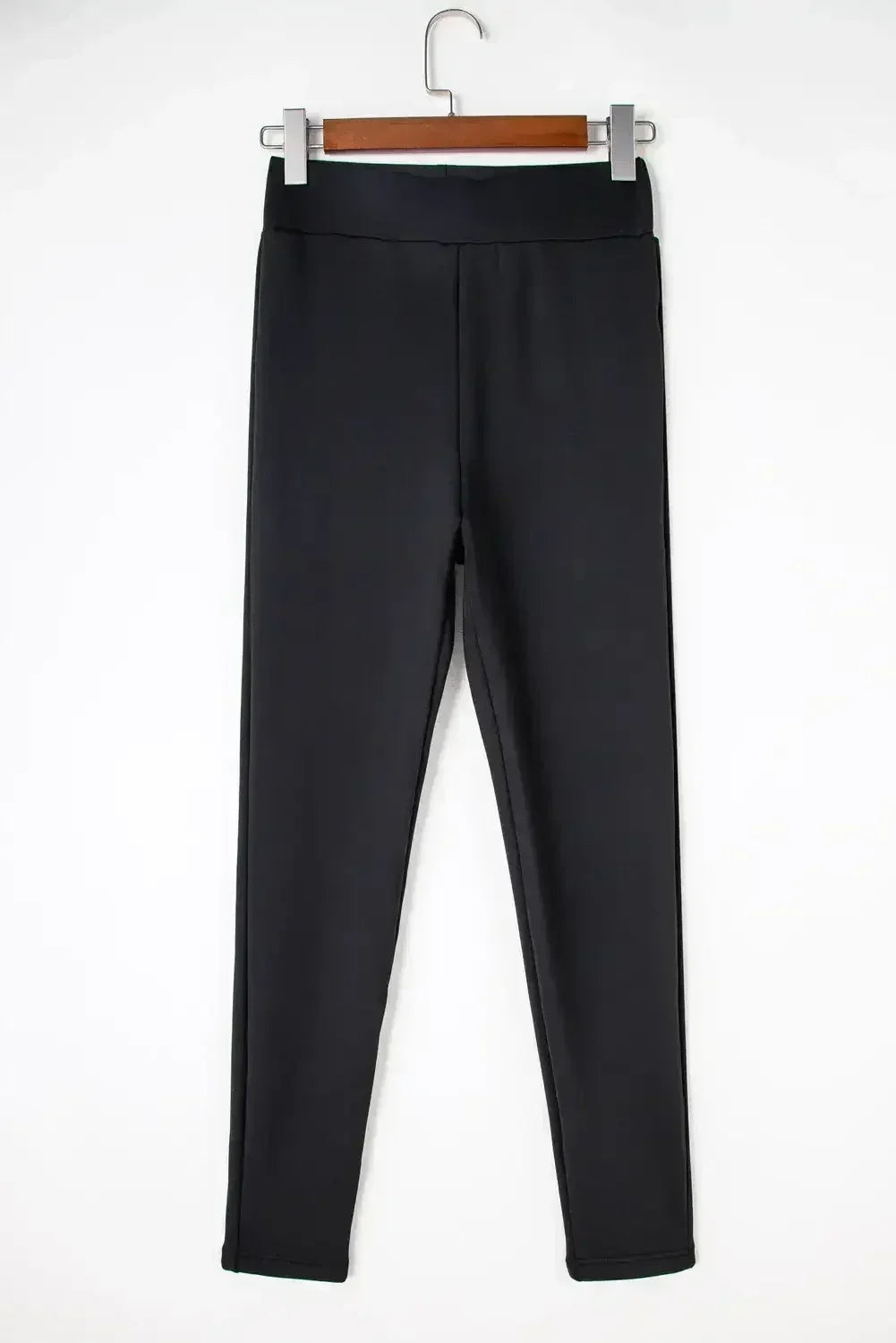 Black Fleece Lining Winter Thermal High Waist Leggings - Femstylo