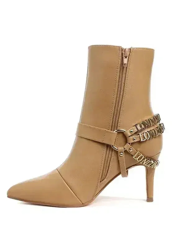 Buckle Harness Stiletto Boots - 3" Heel | Femstylo - Femstylo