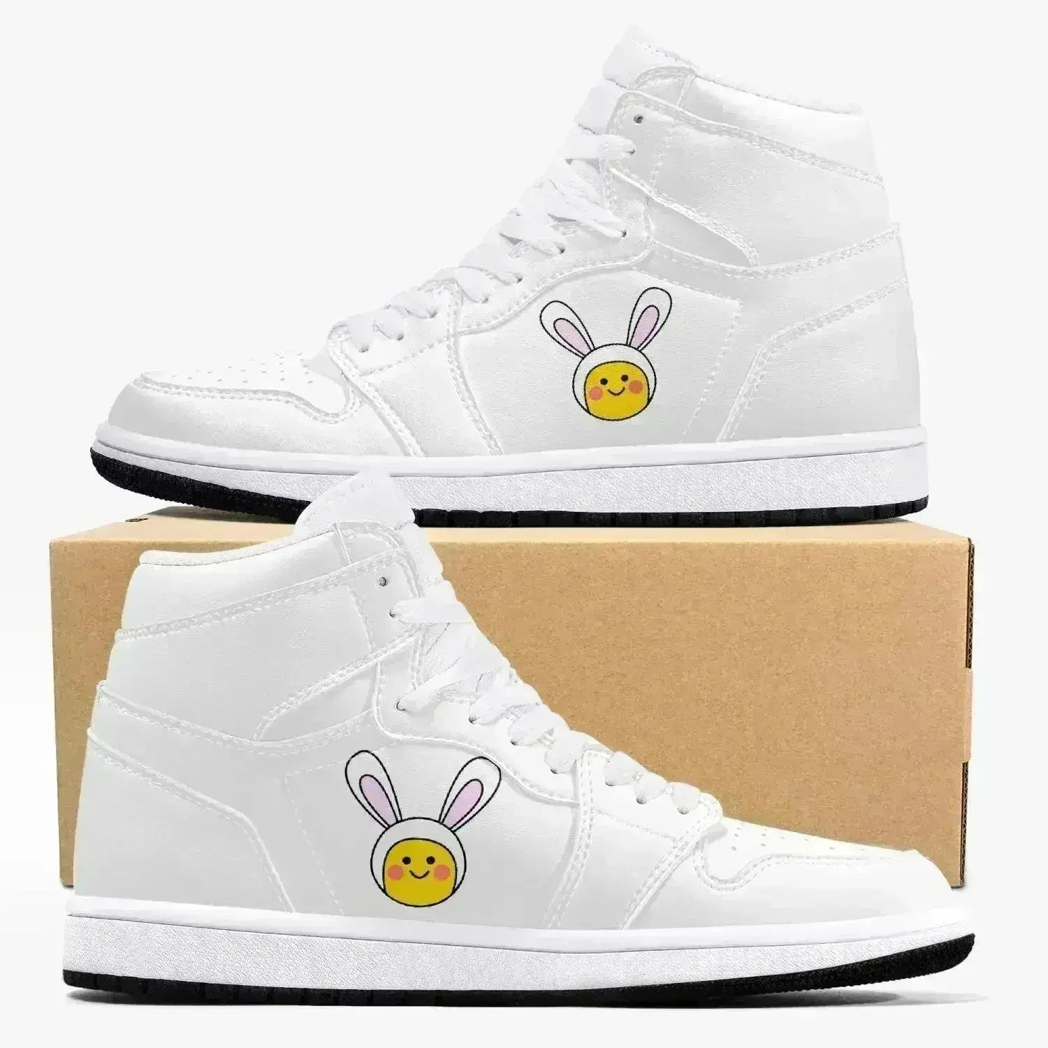Jacki Easlick Lux Bunny High-Top Leather Sneakers - Femstylo
