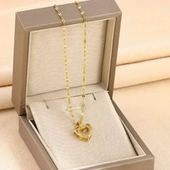 LuxeJewels™ – Double Layer Love Necklace (Titanium Steel) - Femstylo