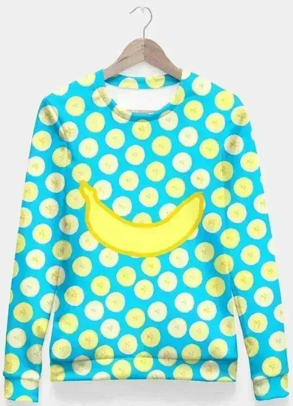 Banananana blue Bluza Fitted Waist Sweater Women - Femstylo