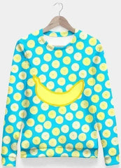 Banananana blue Bluza Fitted Waist Sweater Women - Femstylo