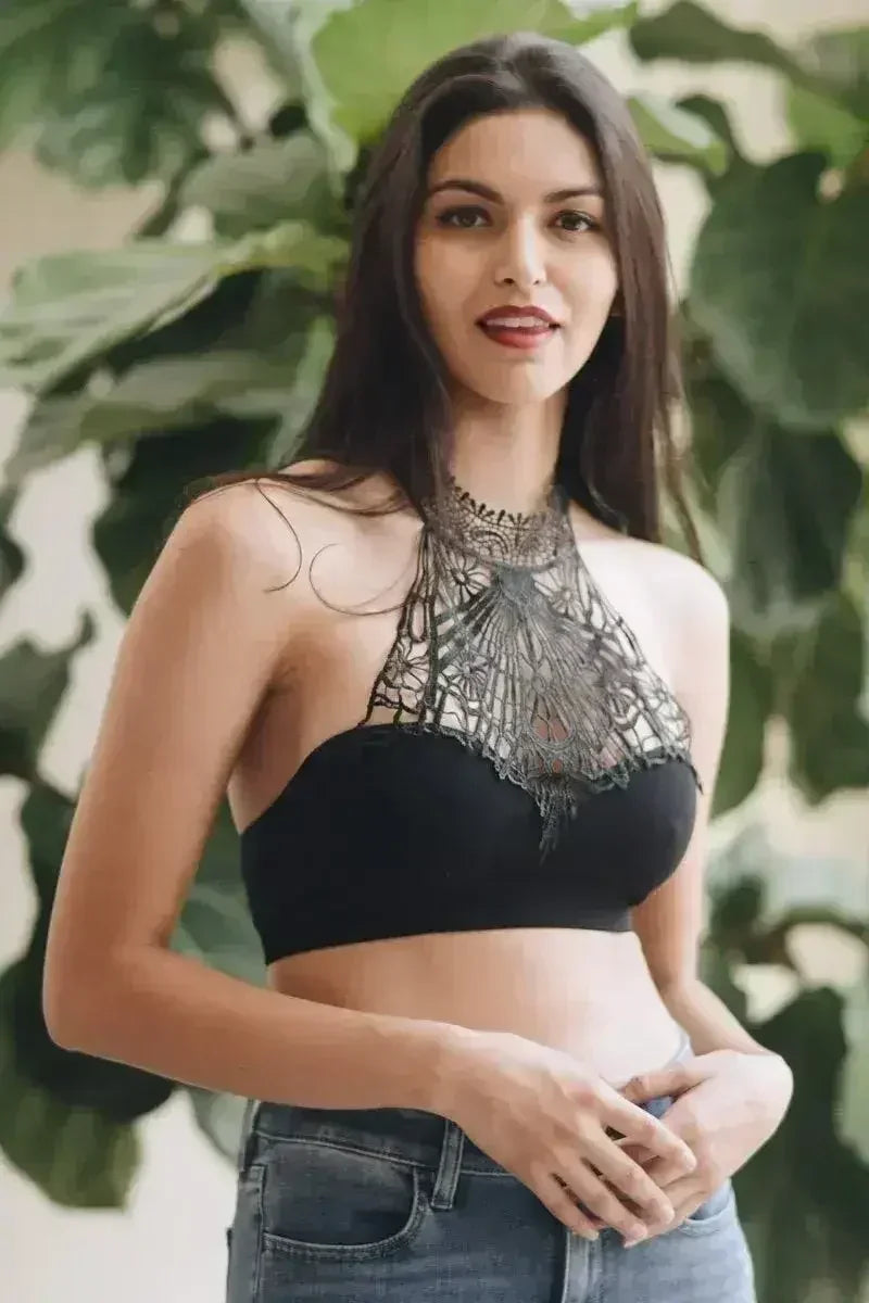 Baroque High Neck Bralette - Femstylo