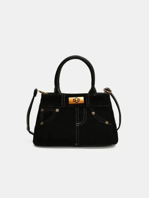 Suede Adjustable Strap Double-Use Handbag - Femstylo