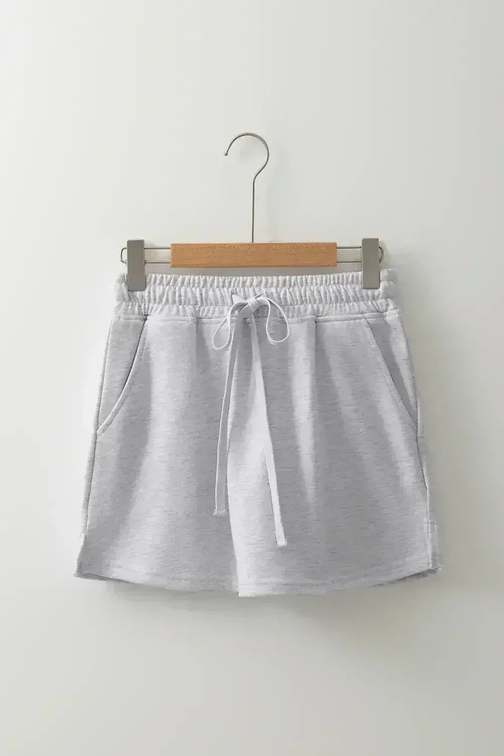Black French Terry Drawstring Mini Skort with Pockets - Femstylo