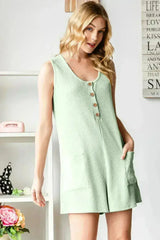 Heimish Full Size Scoop Neck Wide Strap Romper - Femstylo