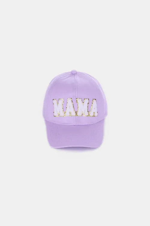 MAMA Chenille Patch Baseball Cap - Washed Cotton City Hat | Femstylo