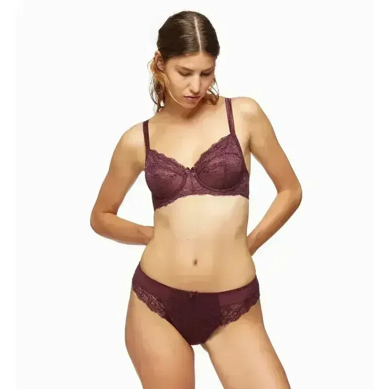 Blush Harlow Full Figure Lace Unlined Bra - Femstylo