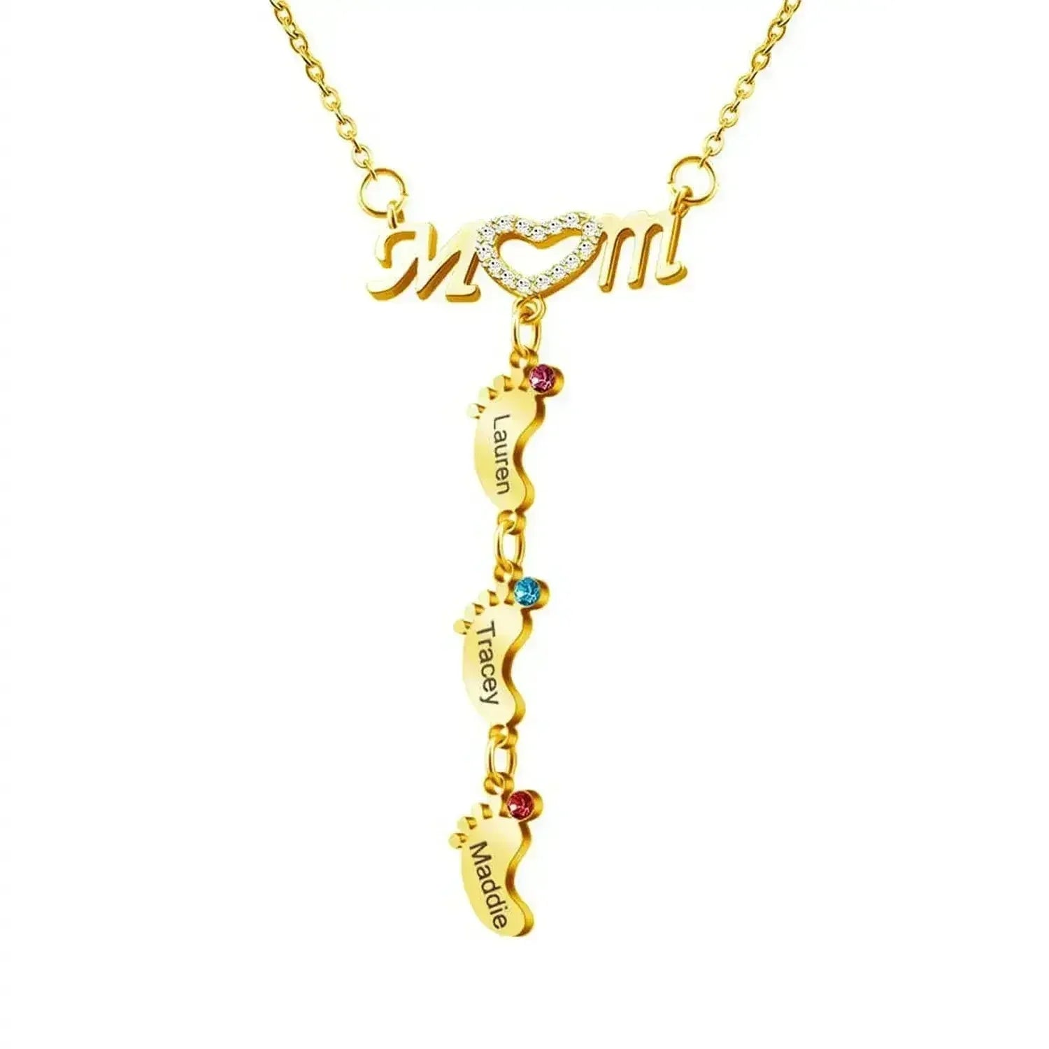 Mother's Day MOM Foot Personalized Necklace - Femstylo