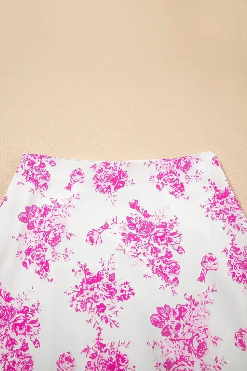 Sky Blue Boho Floral High Waist Ruffle Split Maxi Skirt - Femstylo