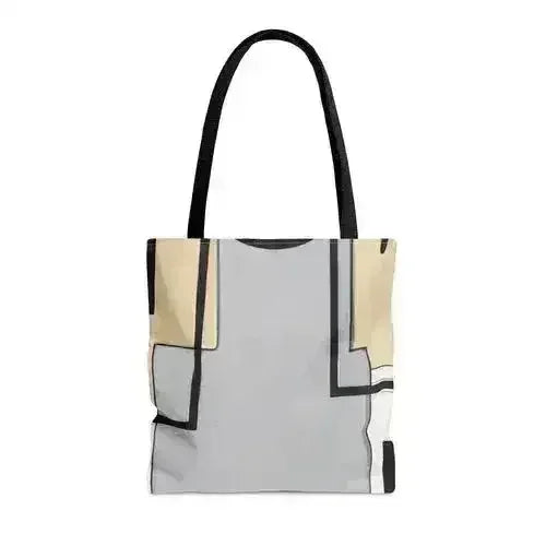 Large Tote Bag Black Grey Abstract Pattern - Femstylo