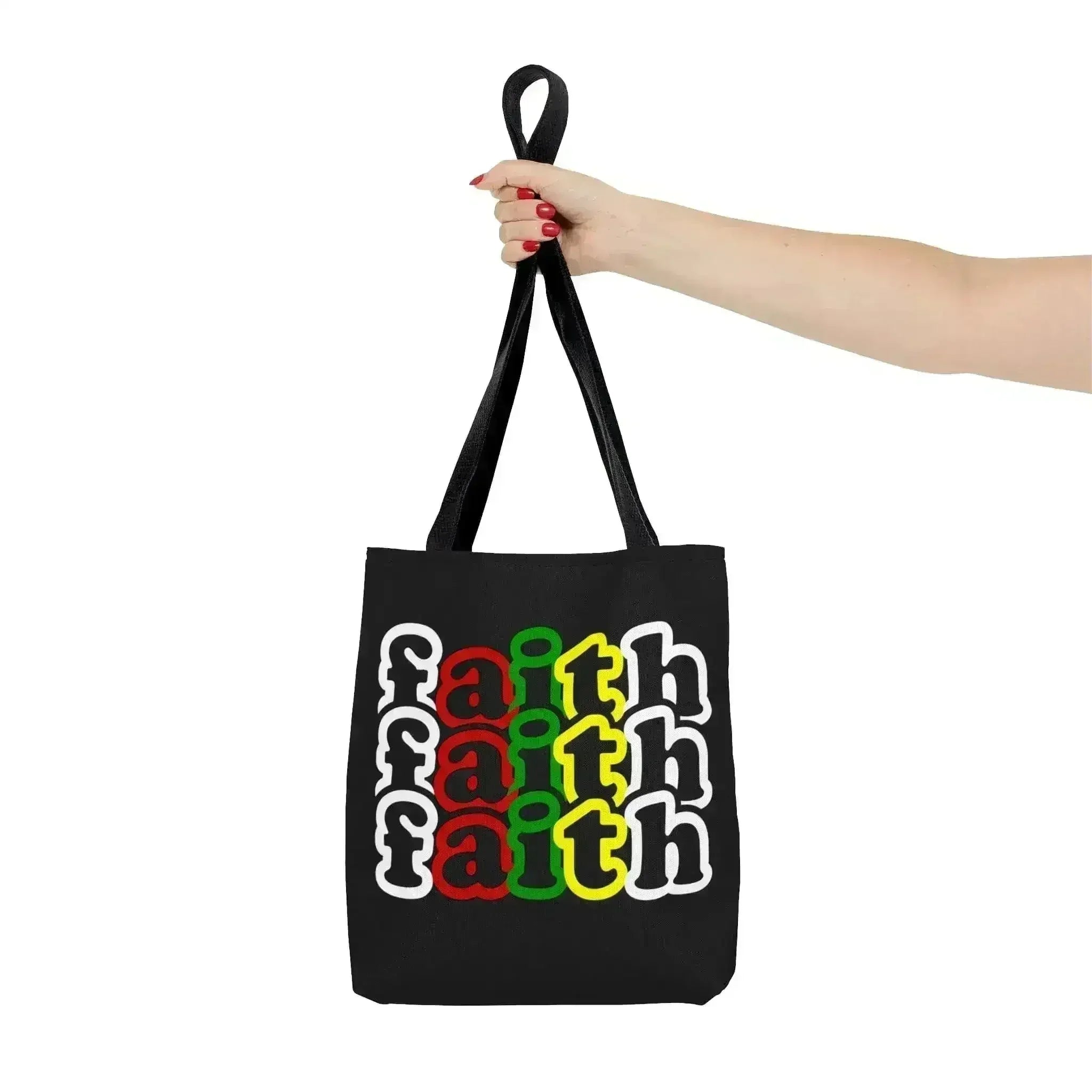 Large Tote Bag Faith Christian Inspiration Biblical Motivation Print - Femstylo