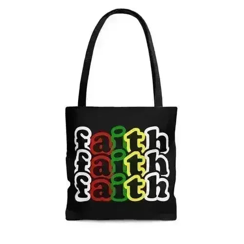 Large Tote Bag Faith Christian Inspiration Biblical Motivation Print - Femstylo