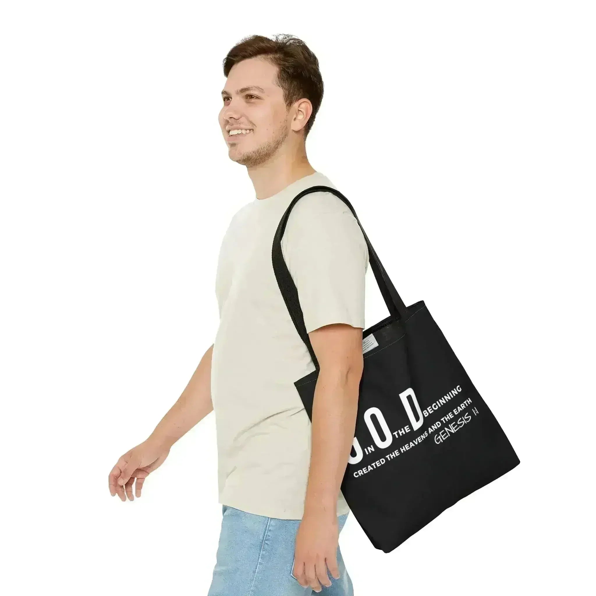 Large Tote Bag God in the Beginning Print - Femstylo