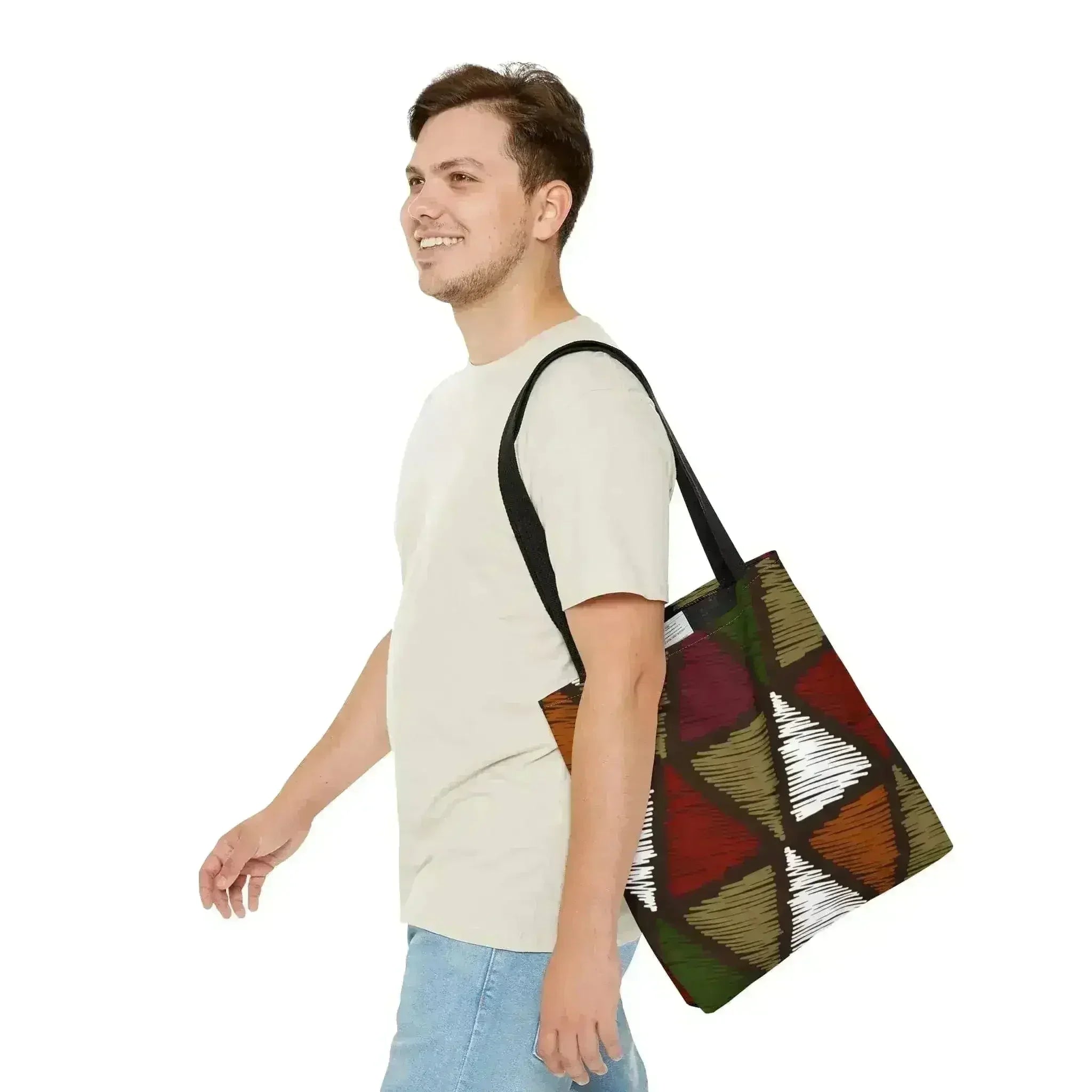 Large Tote Bag Multicolor Tribal Pattern - Femstylo