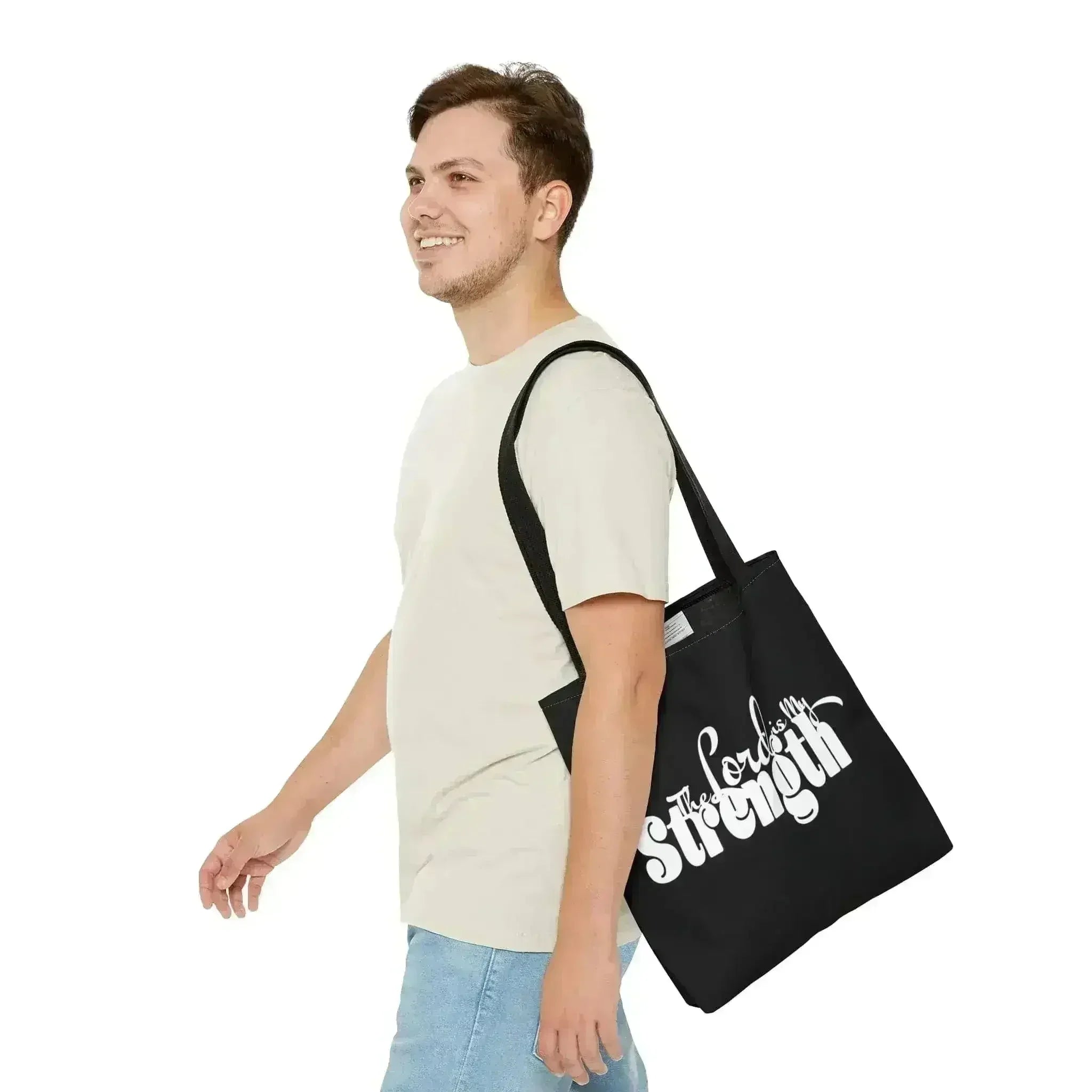 Large Tote Bag the Lord is my Strength Print - Femstylo