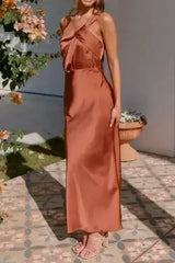 One Shoulder Sleeveless Maxi Dress - Femstylo