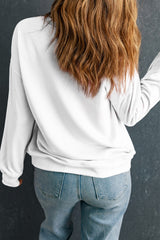 White Yummy Pie Graphic Heat Transfer Printing Thanksgiving Sweatshirt