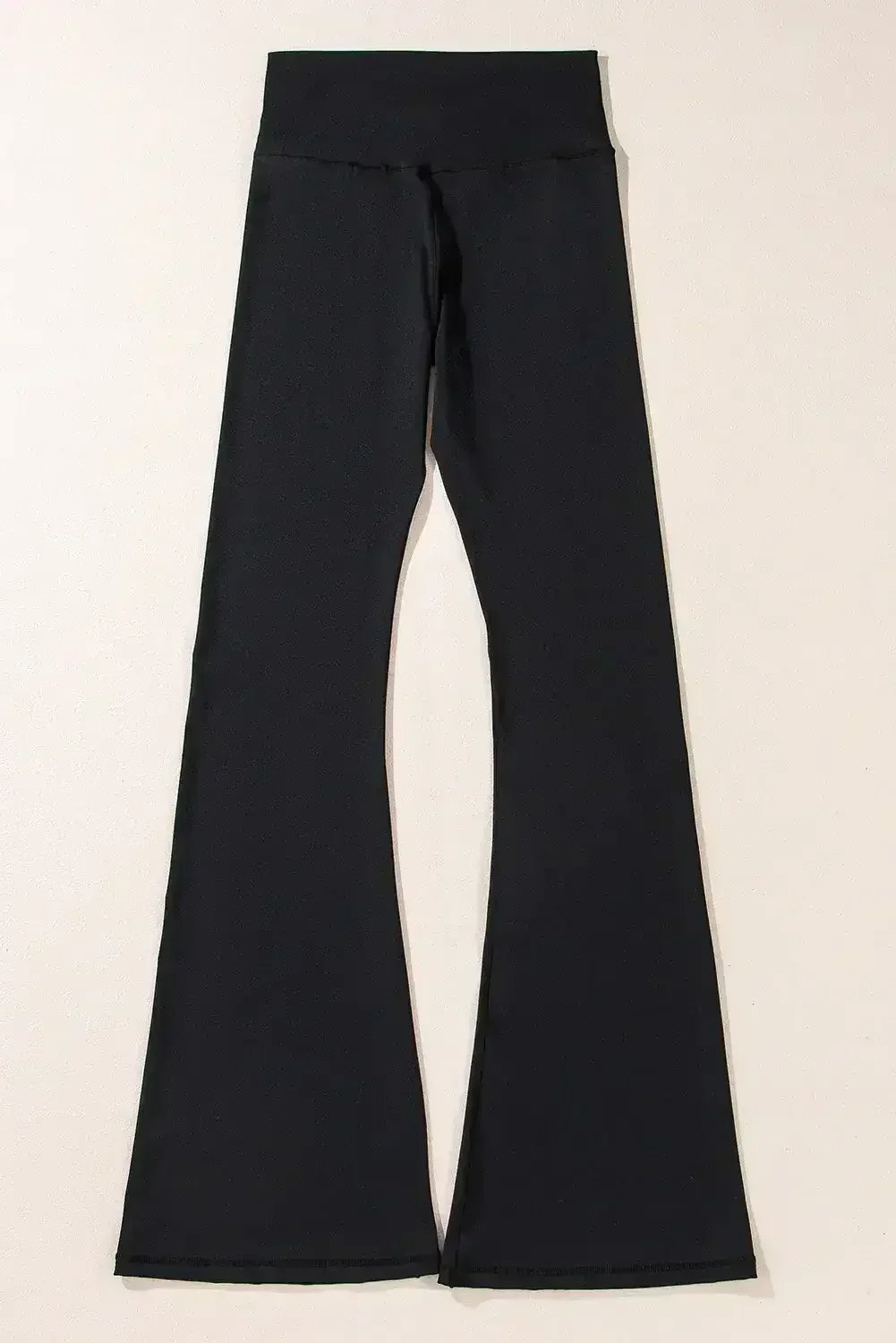 Dark Grey V Shape High Waist Flared Leggings - Femstylo
