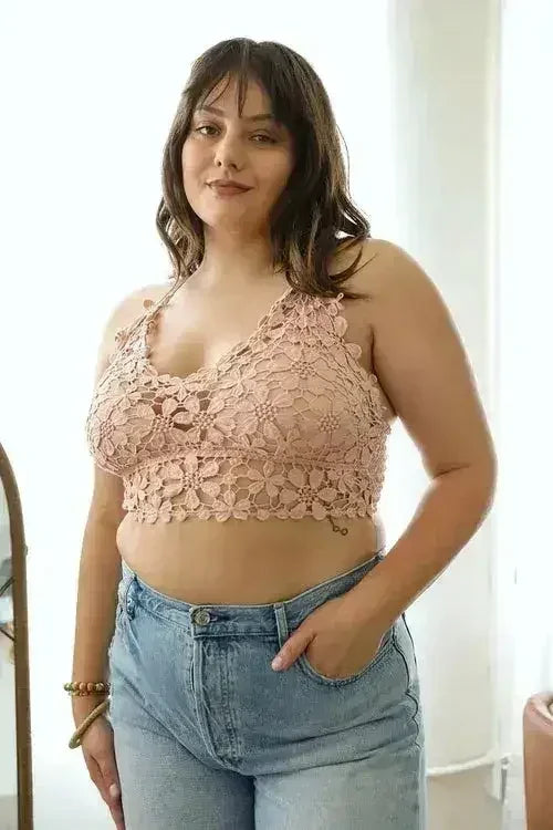 Crochet Daisy Longline Bralette - Femstylo