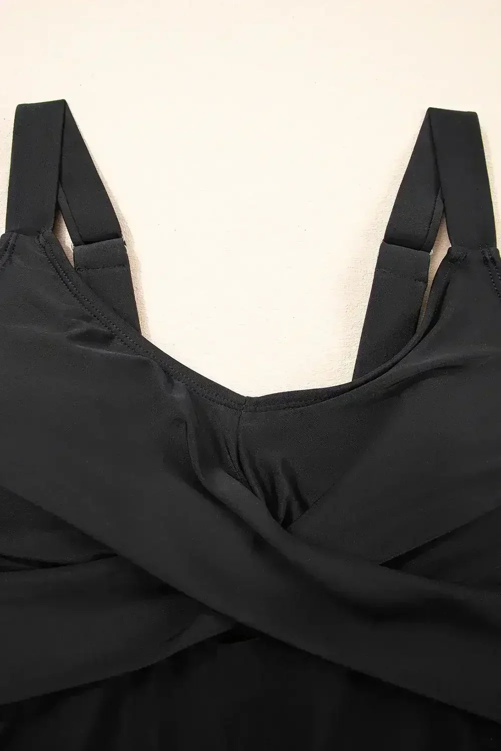Navy Blue Adjustable Straps Cutout Ruched Knot Slit One Piece Swim Dress - Femstylo