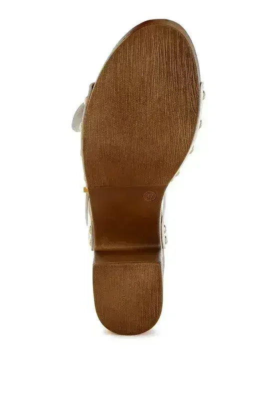 Ompasa Genuine Leather Clog Sandals - Femstylo