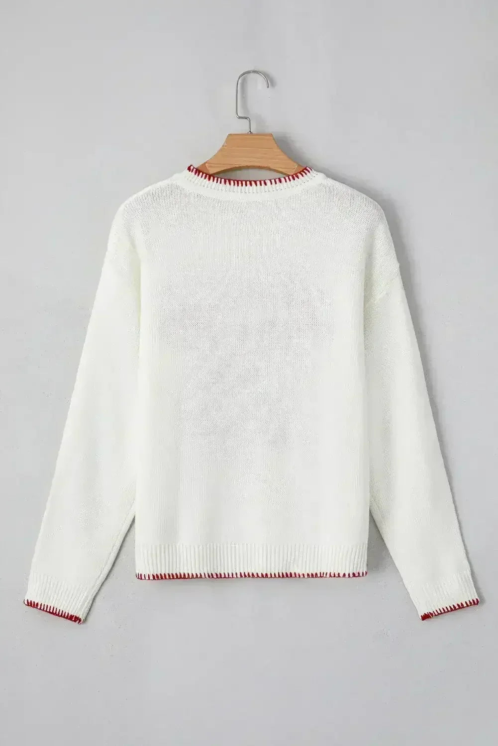 Pink Sweet Bow Drop Sleeve Round Neck Sweater - Femstylo