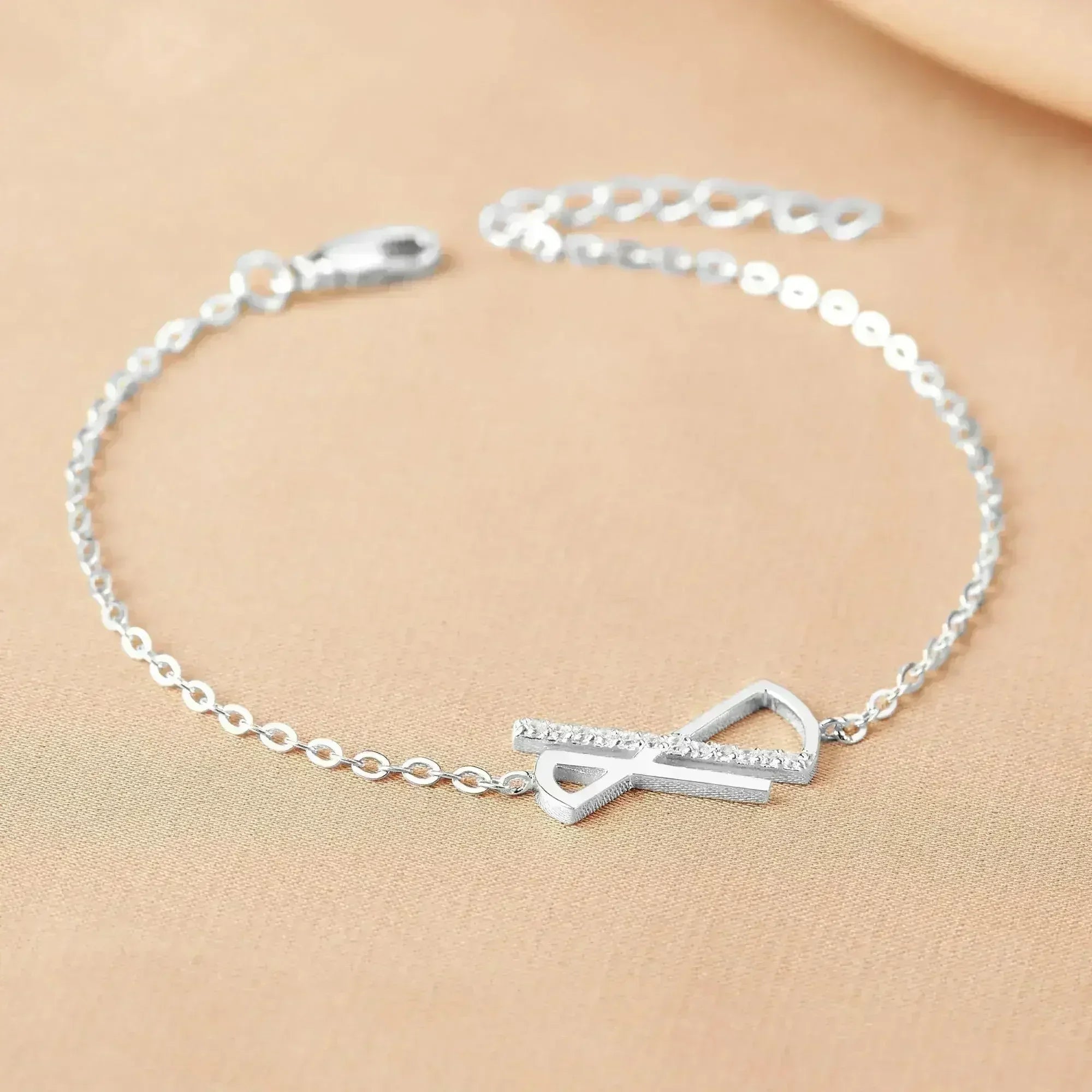 Infintity Charm Bracelet, Silver Infinite Jewelry, Stone Bracelet Fot - Femstylo