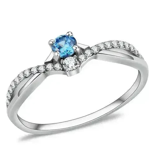 DA120 - High polished (no plating) Stainless Steel Ring with AAA Grade - Femstylo