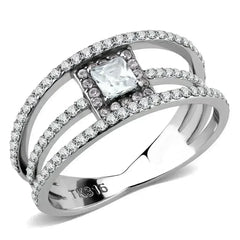 DA257 - High polished (no plating) Stainless Steel Ring with AAA Grade - Femstylo