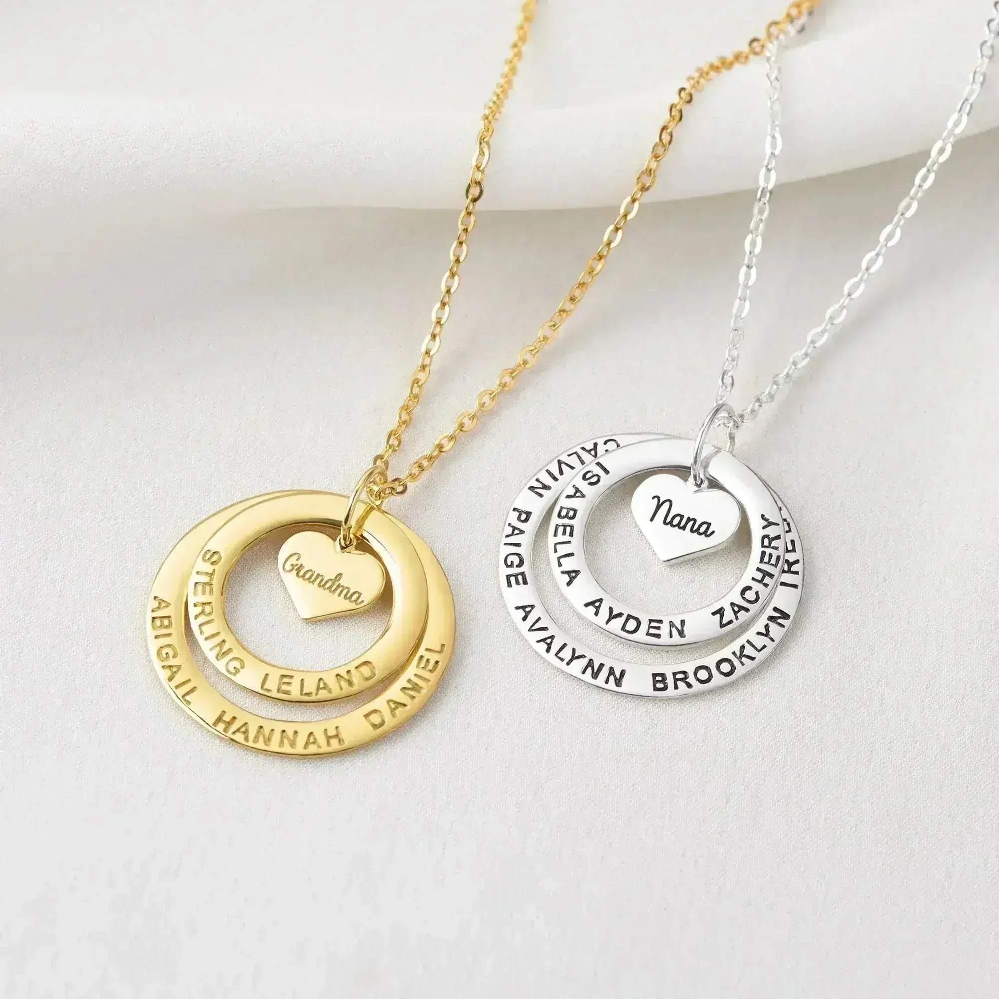 Grandma Jewelry, Grandmother Necklace with Names, Custom Grandma Gift - Femstylo
