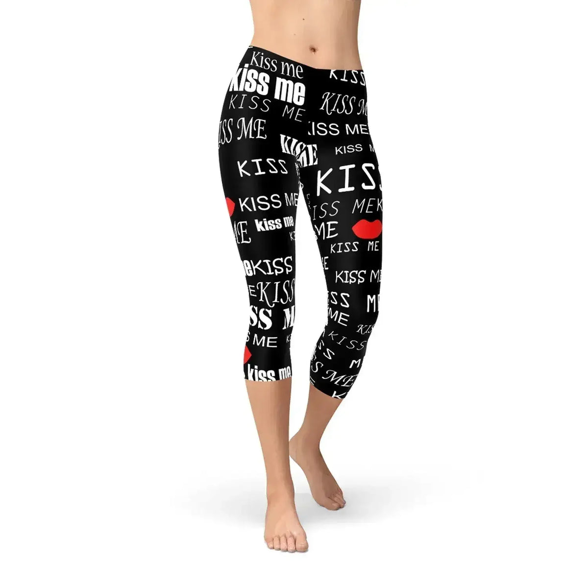 Kiss Me Black Capri Leggings - Femstylo