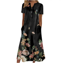 Women’s Summer Midi Dress – Casual, Light & Pocket-Ready - Femstylo