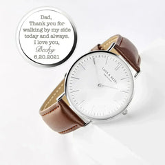 Personalized Mens Watch, Engraved Watch Gift for Boyfriend Husband - Femstylo