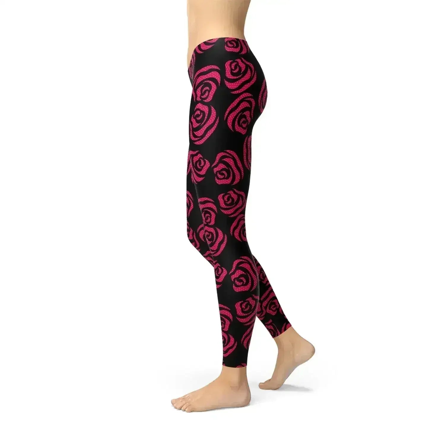 Red Roses Leggings - Femstylo